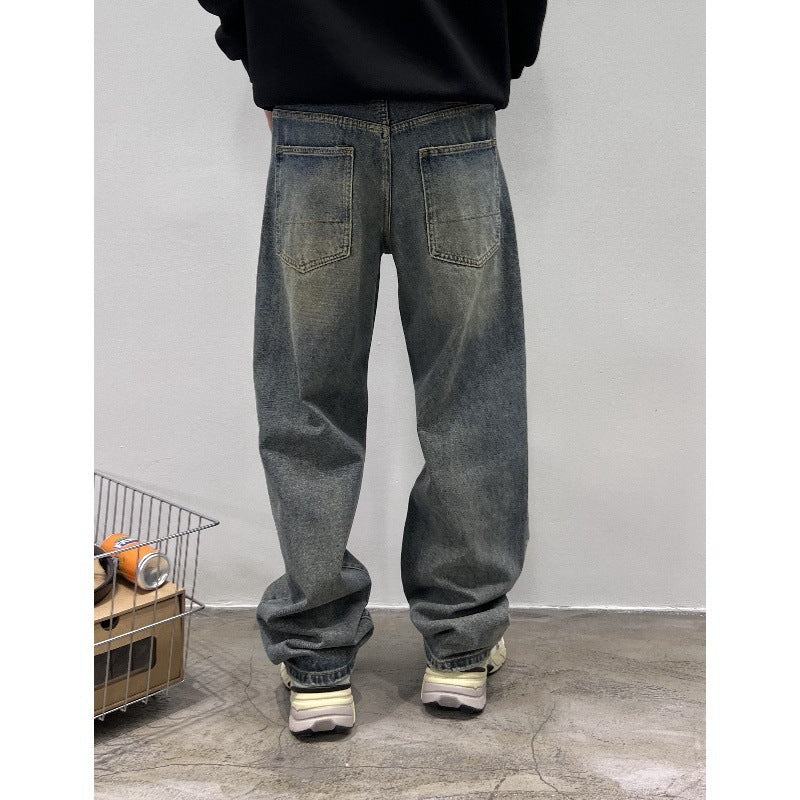 Jeans Men&#039;s Autumn New Loose Straight Leg Pants