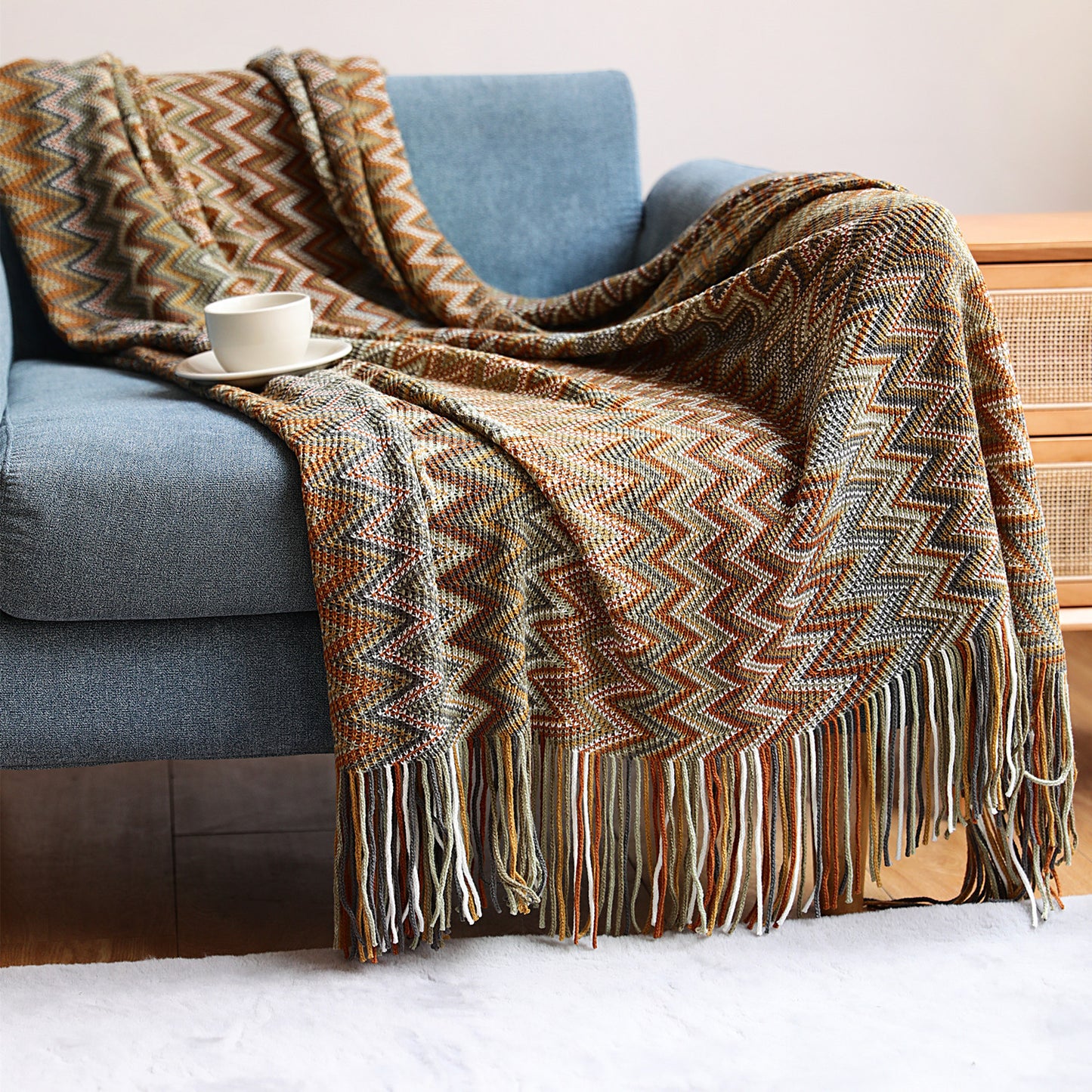 Bohemian Sofa Blanket Cover Blanket Blanket Summer Knitted Blanket Office Nap Blanket Air Conditioning Blanket Blanket