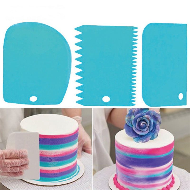 Phụ kiện nhà bếp 3 chiếc dụng cụ cạo bánh bằng nhựa