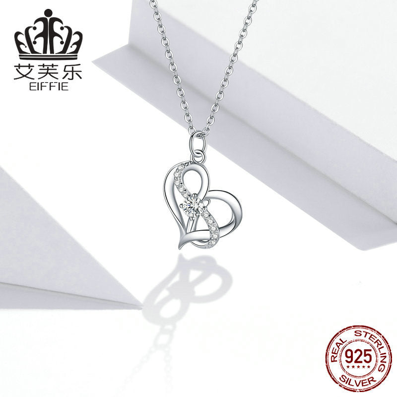 Heart-shaped Buckle Sterling Silver S925 Necklace For Women