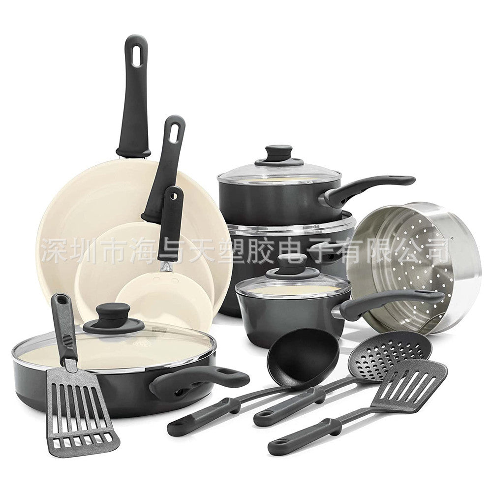 16 Piece Wok Set Pan Butter Pan Soup Pan Cream Pan Frying Pan