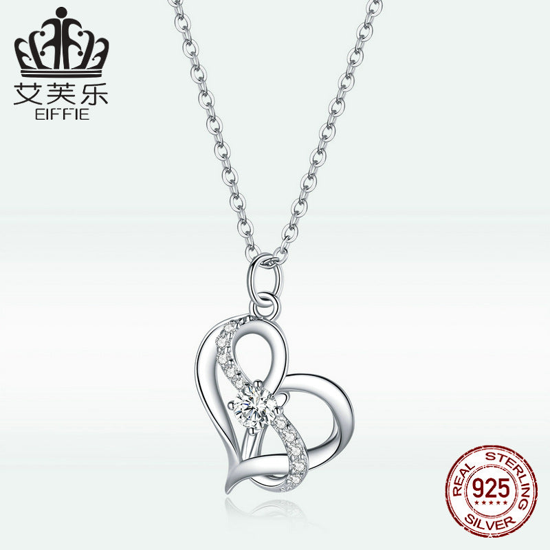 Heart-shaped Buckle Sterling Silver S925 Necklace For Women