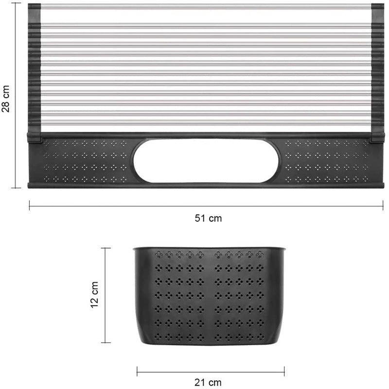 Amazon&#039;s Popular Stainless Steel Folding Drain Rack Kitchen Sink Dish Rack Fruit And Vegetable Storage Rack Drain Storage Rack