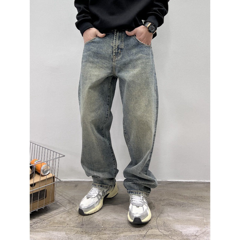 Jeans Men&#039;s Autumn New Loose Straight Leg Pants