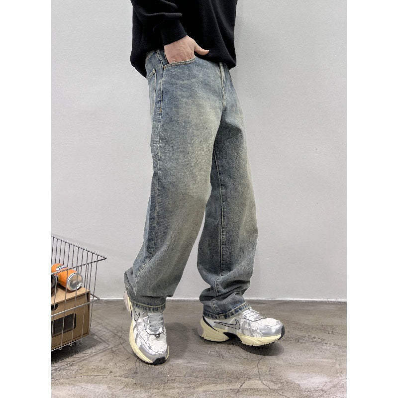 Jeans Men&#039;s Autumn New Loose Straight Leg Pants