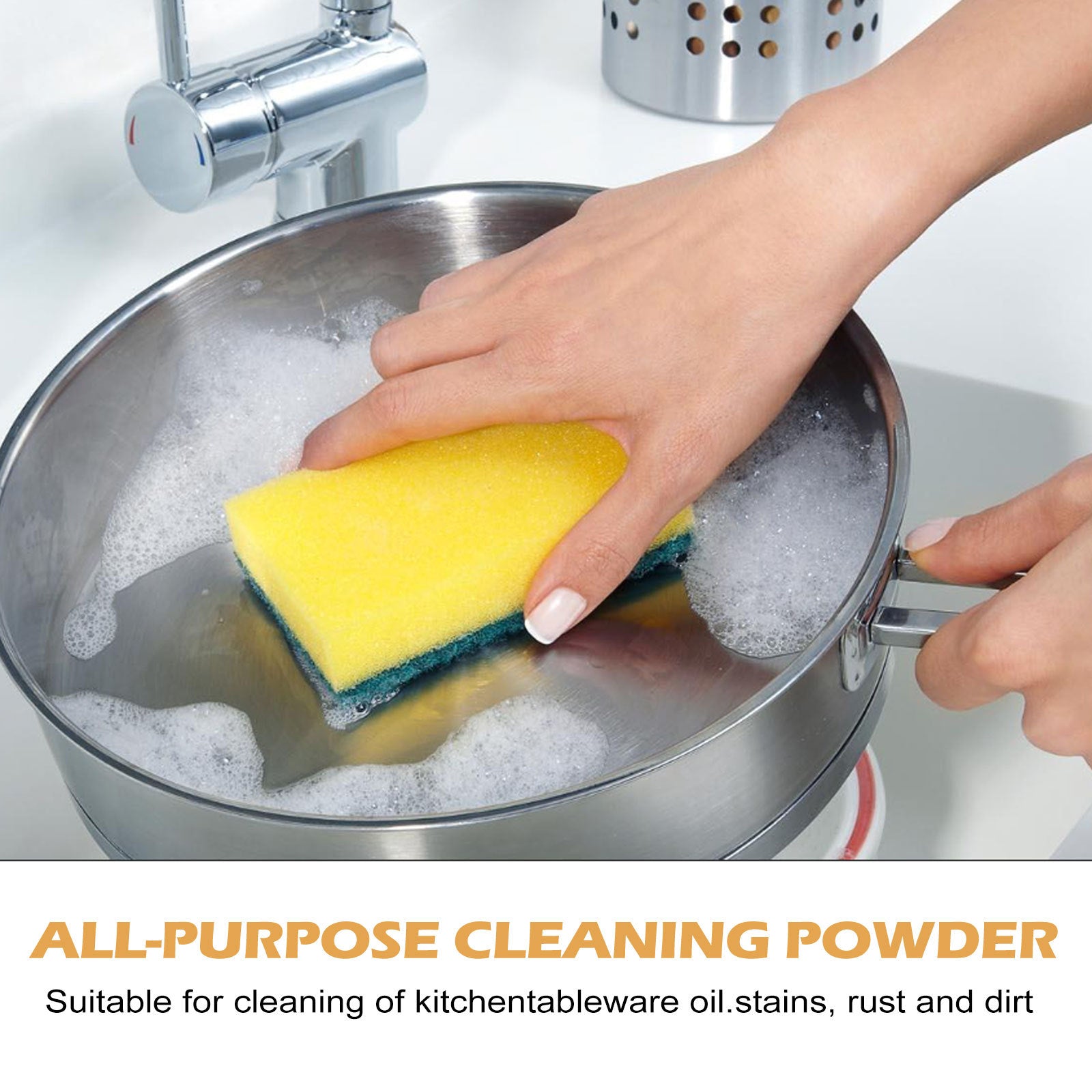 Multifunctional Cleaning Powder Kitchen Heavy Oil Stain Cleaning Kitchenware Rust Removal Stove Range Hood Cleaning