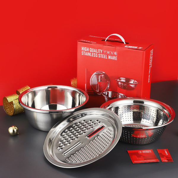 Thickened Stainless Steel Basin Set