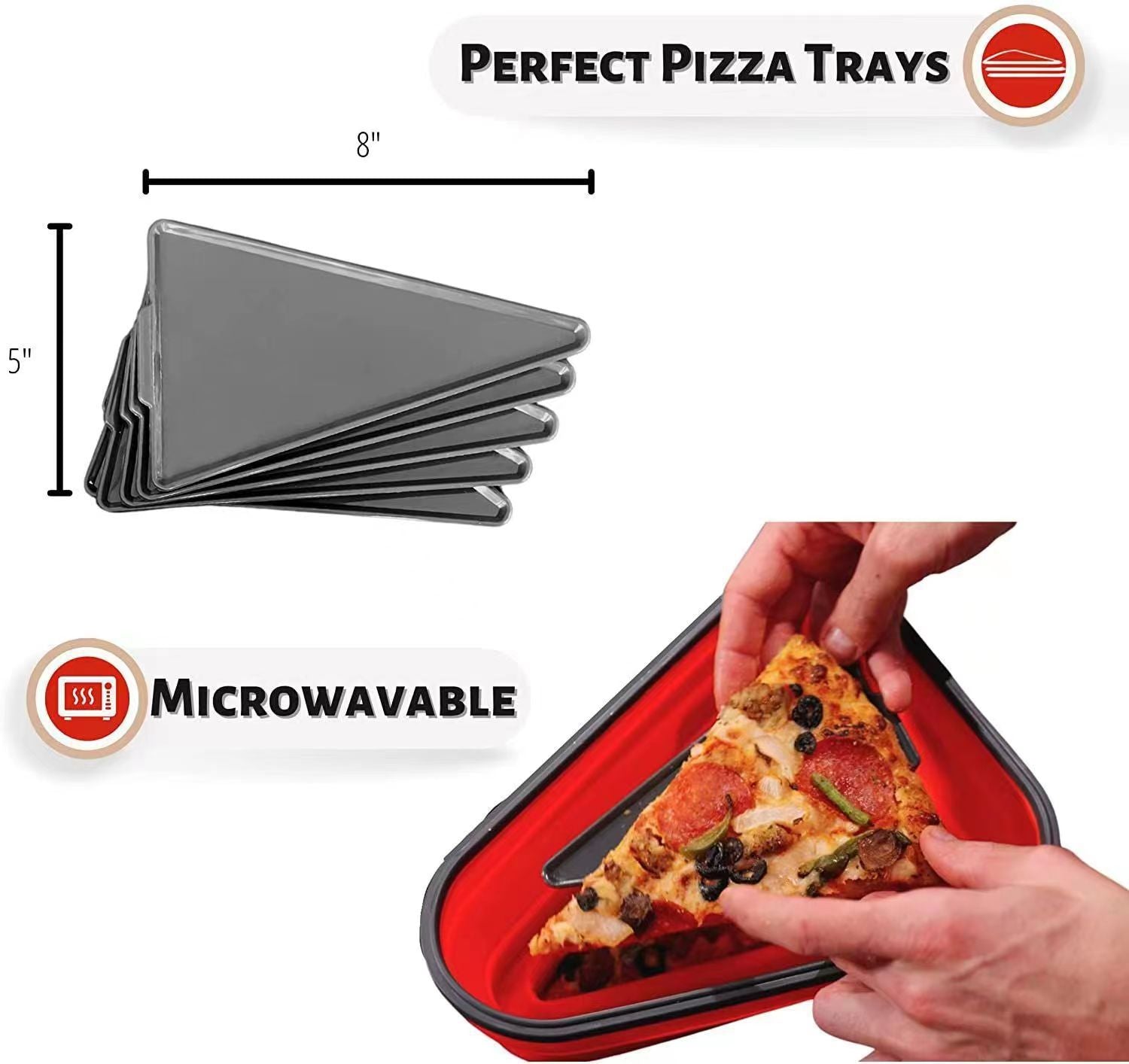 Food Grade Silicone Pizza Folding Box With Lid Sealed Food Storage Box Sandwich Silicone Crisper