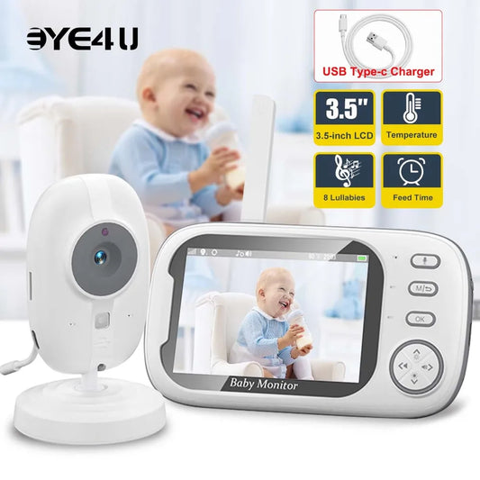 New 3.5&#039;&#039; Video Baby Monitor Night Vision Security Cam 2.4G Mother Kid 2 Way Audio Talk Video Surveillance Cam With Temperature