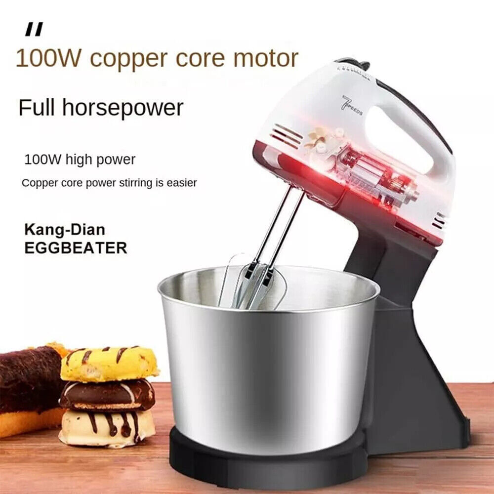 7-Speed Electric Stand Mixer Multifunctional Food Blender & Dough Kneader With Mixing Bowl