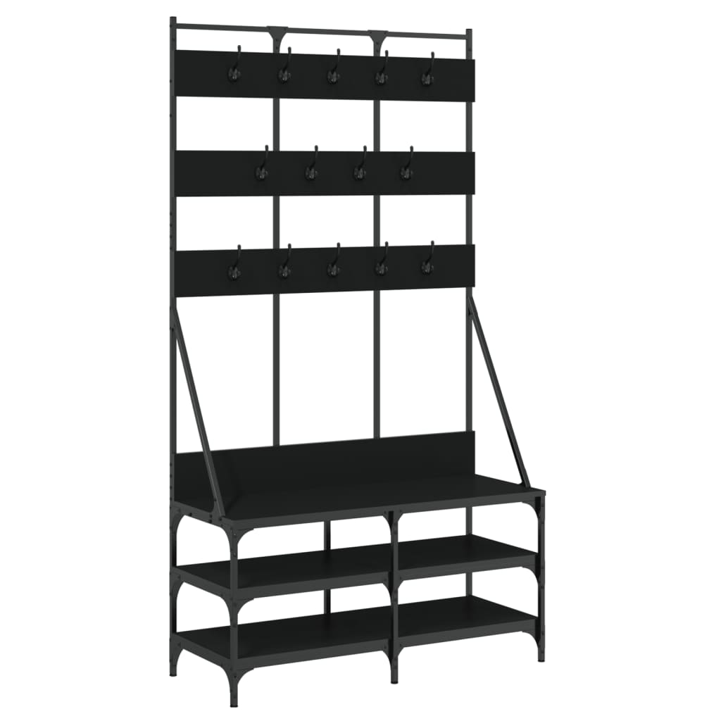 Clothes Rack with Shoe Shelf 100x