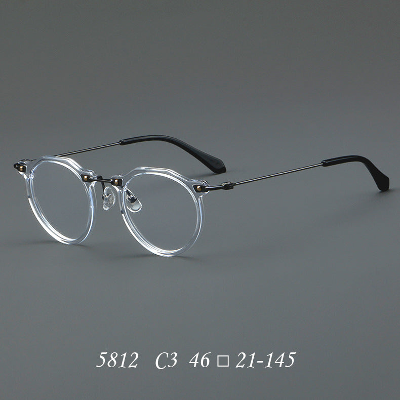 New Glasses 5812 Retro Glasses Rim Metal Optical Glasses