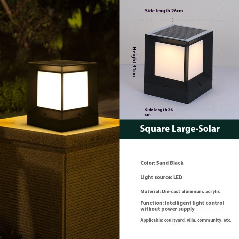 Modern Square Pillar Outdoor Waterproof Landscape Lawn Lamp