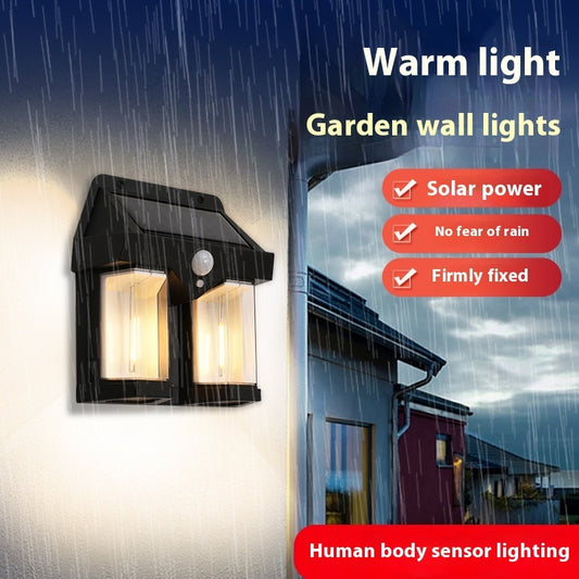 Solar Outdoor Yard Lamp Household Wall Lamp Decorations Arrangement Tungsten Wire Wall Lamp