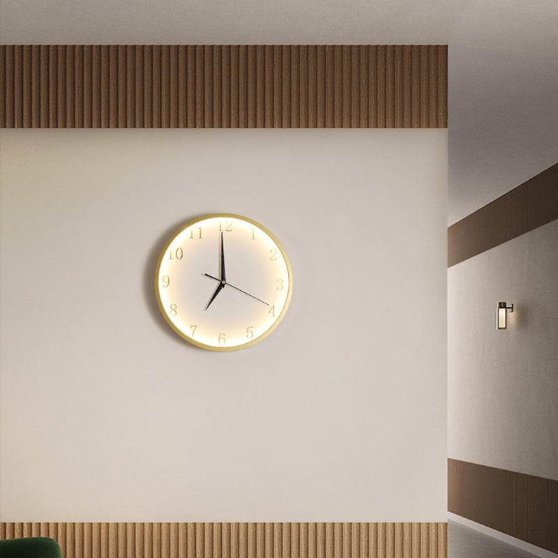 Modern Minimalist Living Room Mute Clock Wall Light