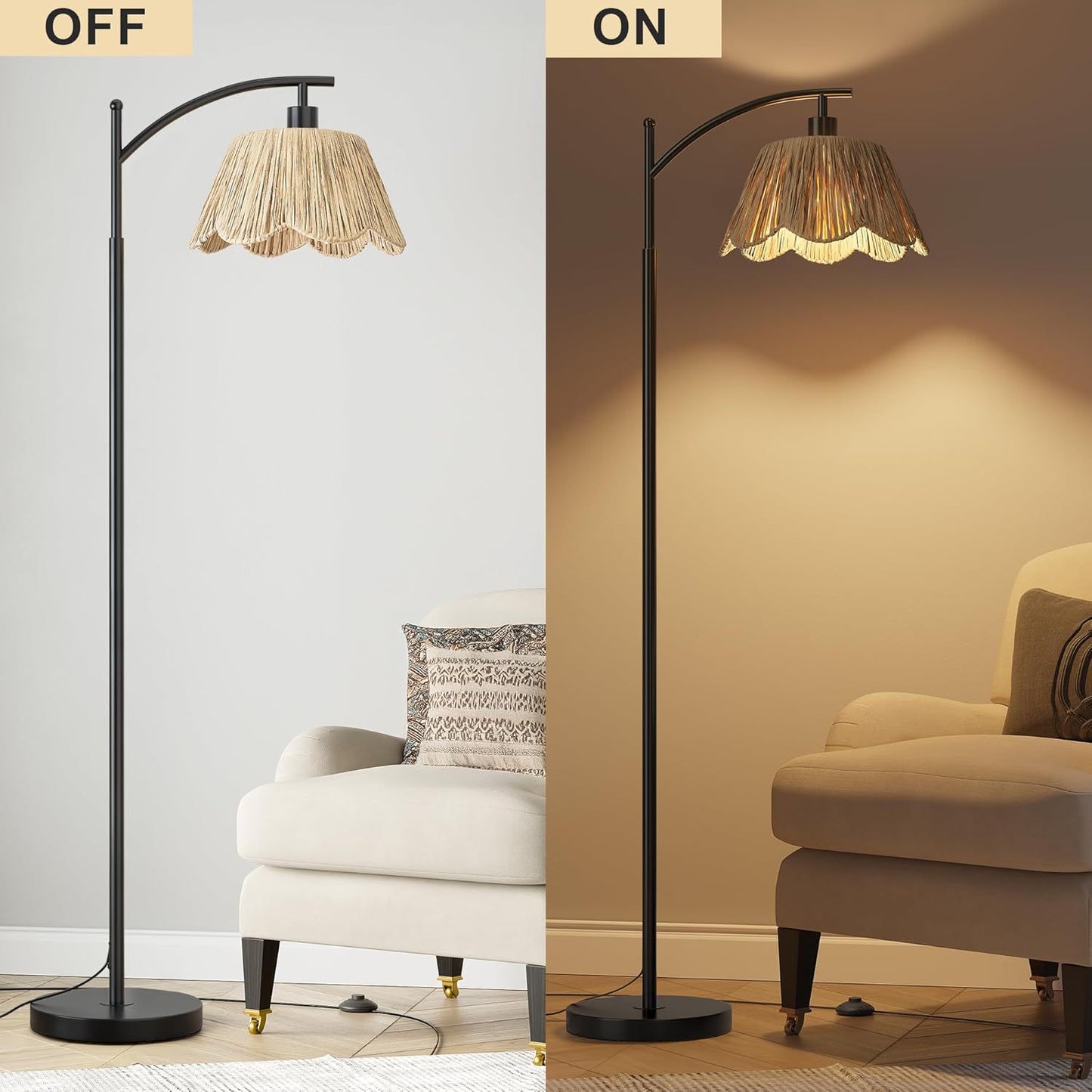 Handmade Rattan Floor Lamp For Living Room