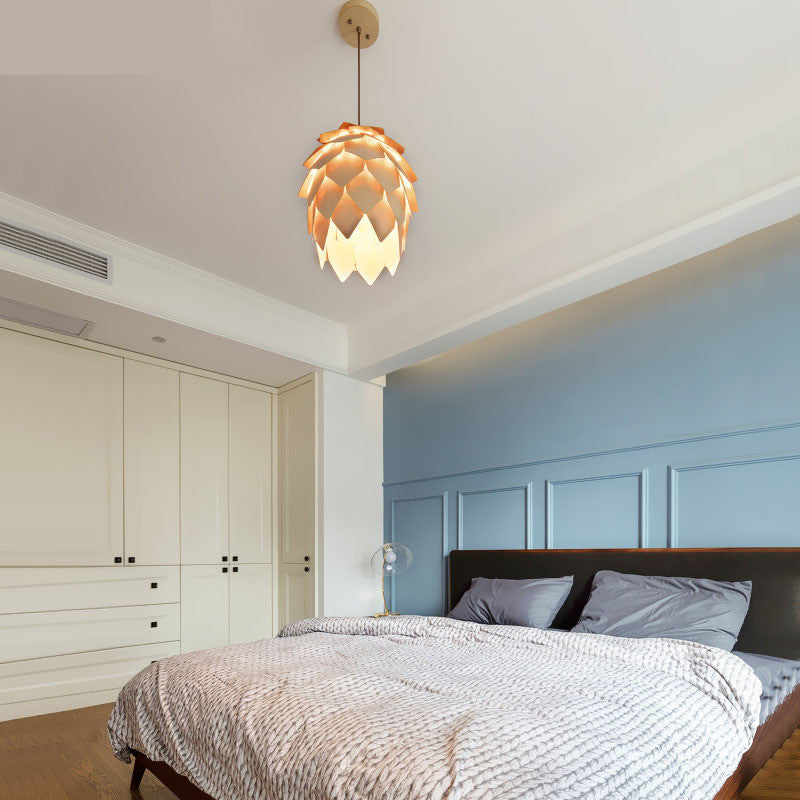 Nordic Wooden Hot Pot Restaurant Bar Chandelier