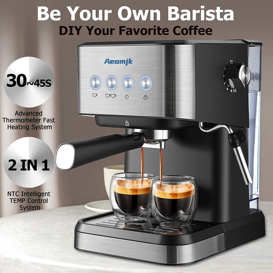 Italian Semi-automatic Concentrated High Pressure Extraction Frothed Milk Coffee Machine