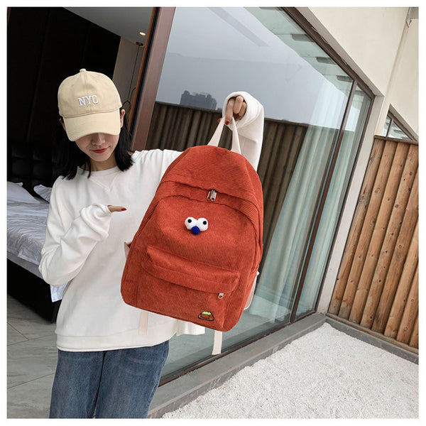 Students' Campus  High School Students' Corduroy Backpack