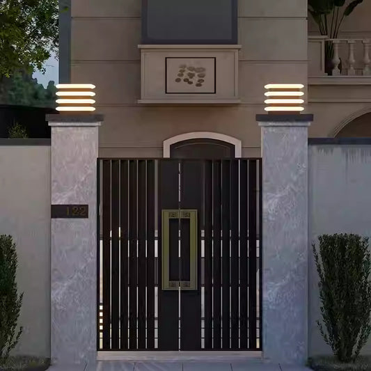 Solar Pillar Lamp Outdoor Waterproof Wall Lamp