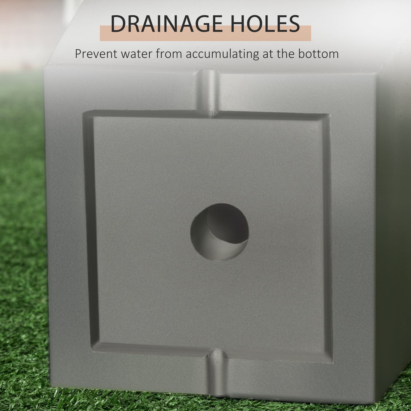 2-Pack Outdoor Planter Set, Flower Pots with Drainage Holes, Durable & Stackable Plant Pot, 22in & 18in, for Porch, Entryway, Patio, Yard, Garden, Gray