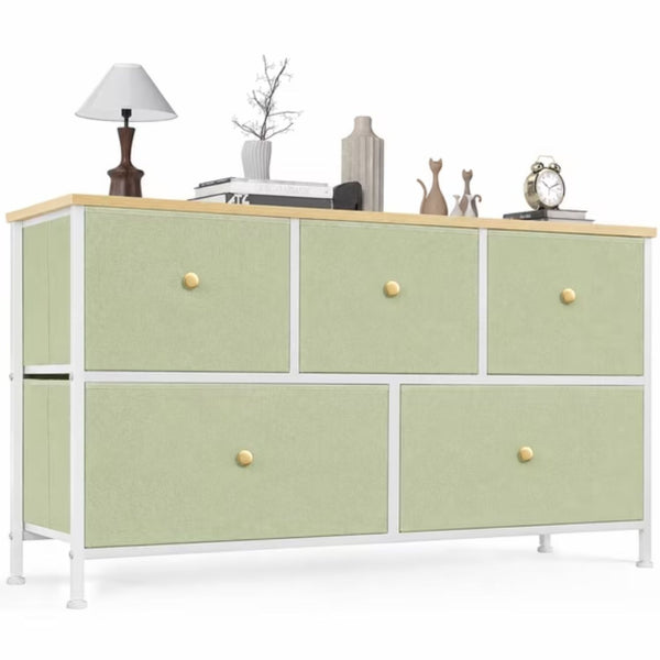 Fabric Dresser For Bedroom, Chest Of Drawers Organizer Storage Cabinet For Closet And Entryway