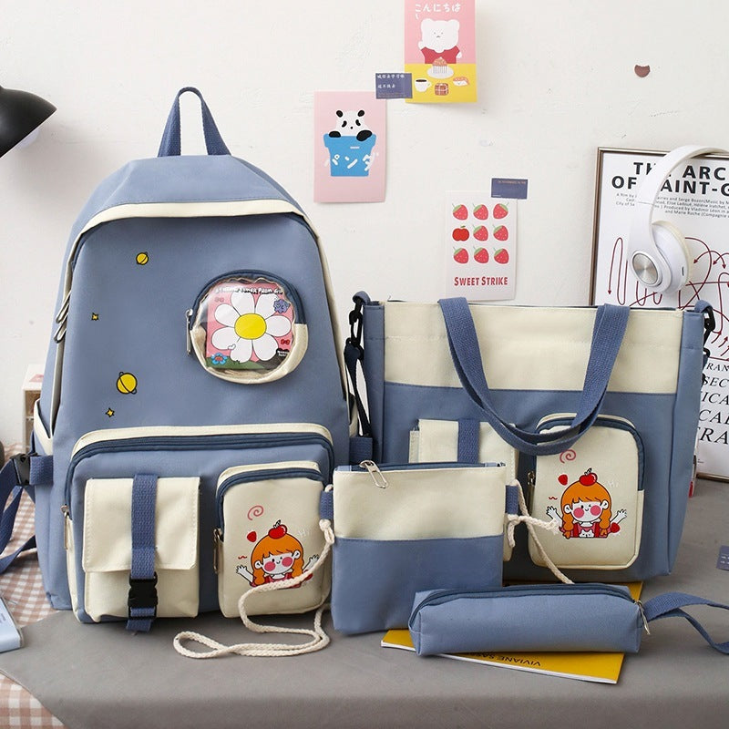 Schoolbag Girl Girl Cute High School Student College Student Large Capacity Backpack