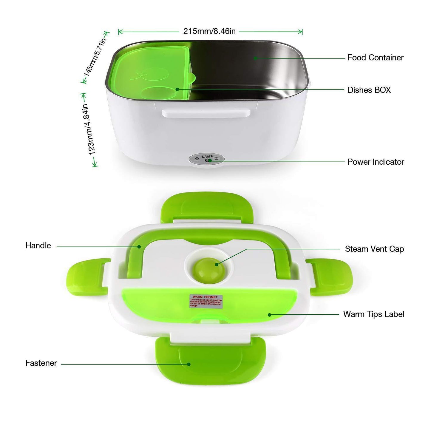 Household Car Mounted 2-in-1 Heating Lunch Box