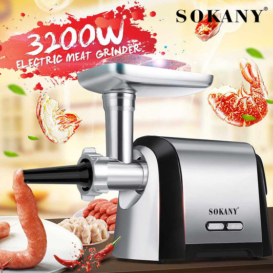 Household Multi-function Automatic Stainless Steel Electric Meat Grinder