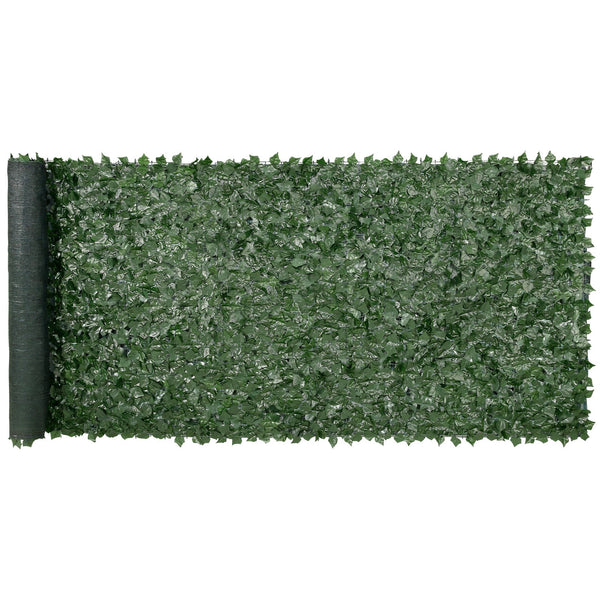 Sichtschutzzaun Aus Efeu, 1500 X 4010 Mm, Sichtschutz, Efeuzaun Mit Netzgeweberückseite Und Verstärkter Verbindung, Künstliche Hecken Mit Weinblättern Als Dekoration Für Garten, Hof, Balkon