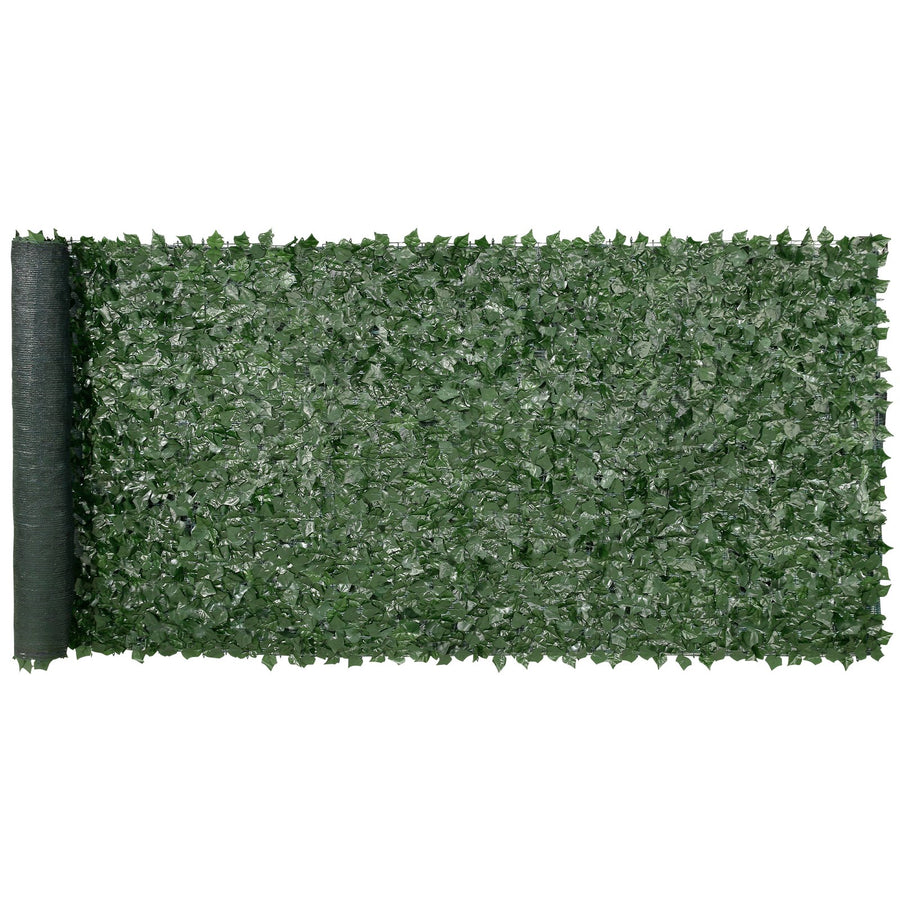 Sichtschutzzaun Aus Efeu, 1500 X 4010 Mm, Sichtschutz, Efeuzaun Mit Netzgeweberückseite Und Verstärkter Verbindung, Künstliche Hecken Mit Weinblättern Als Dekoration Für Garten, Hof, Balkon