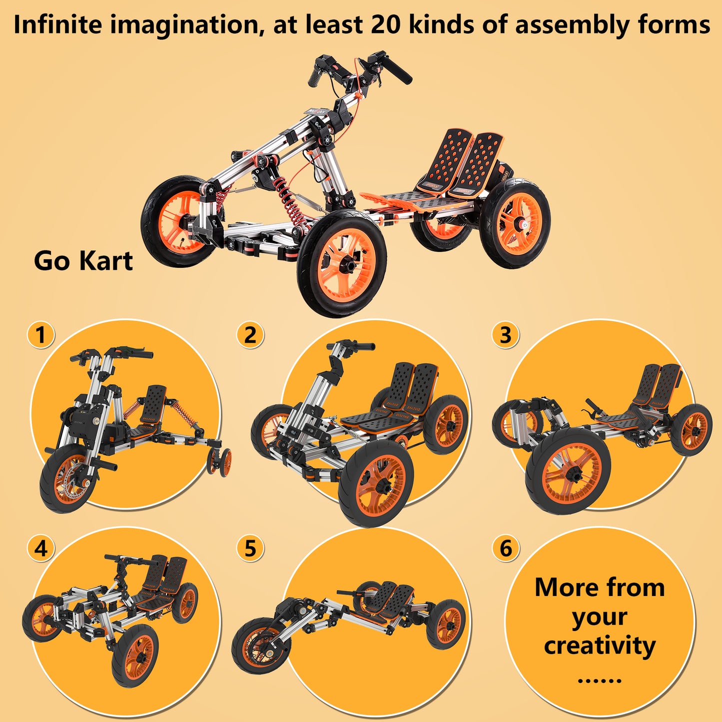 High Strength Material Electric Innovative Go Kart