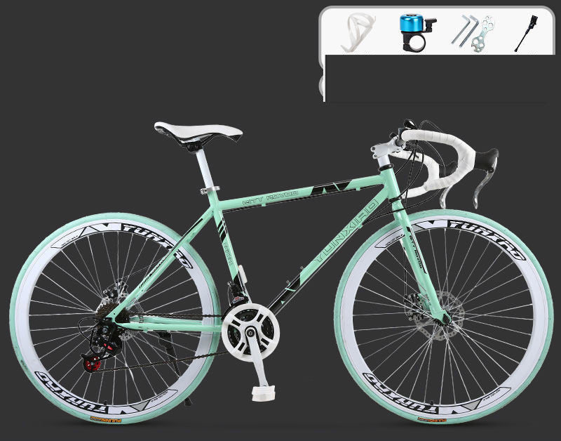 Road Race Variable Speed Solid Tire Double Disc Brake Bicycle