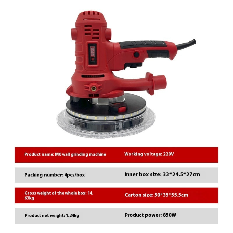 180mm Handheld Wall Grinding Machine Lamp With Red