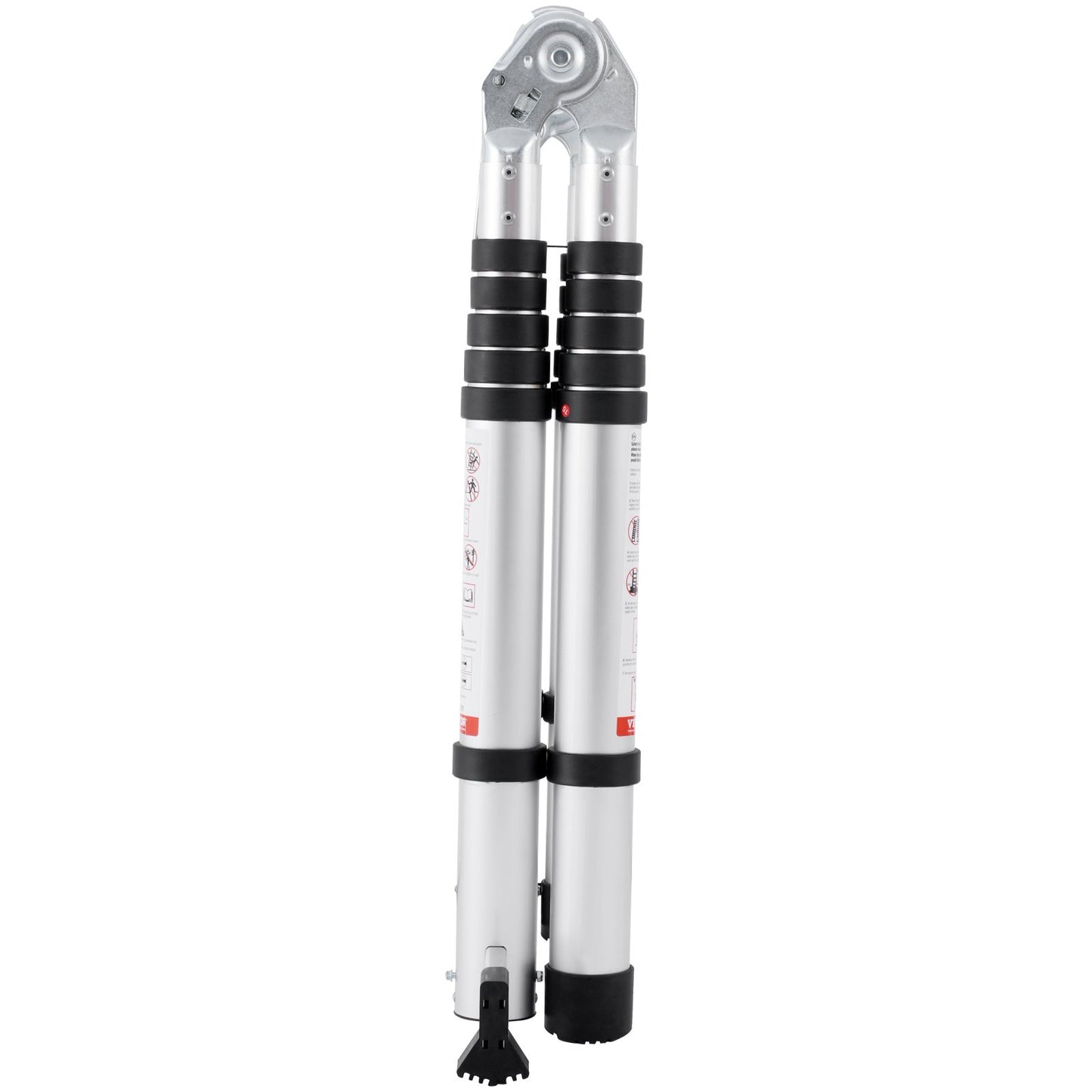 Telescoping Extension Ladder 12.5FT A-Shape W  Stabilizer Bar For RV