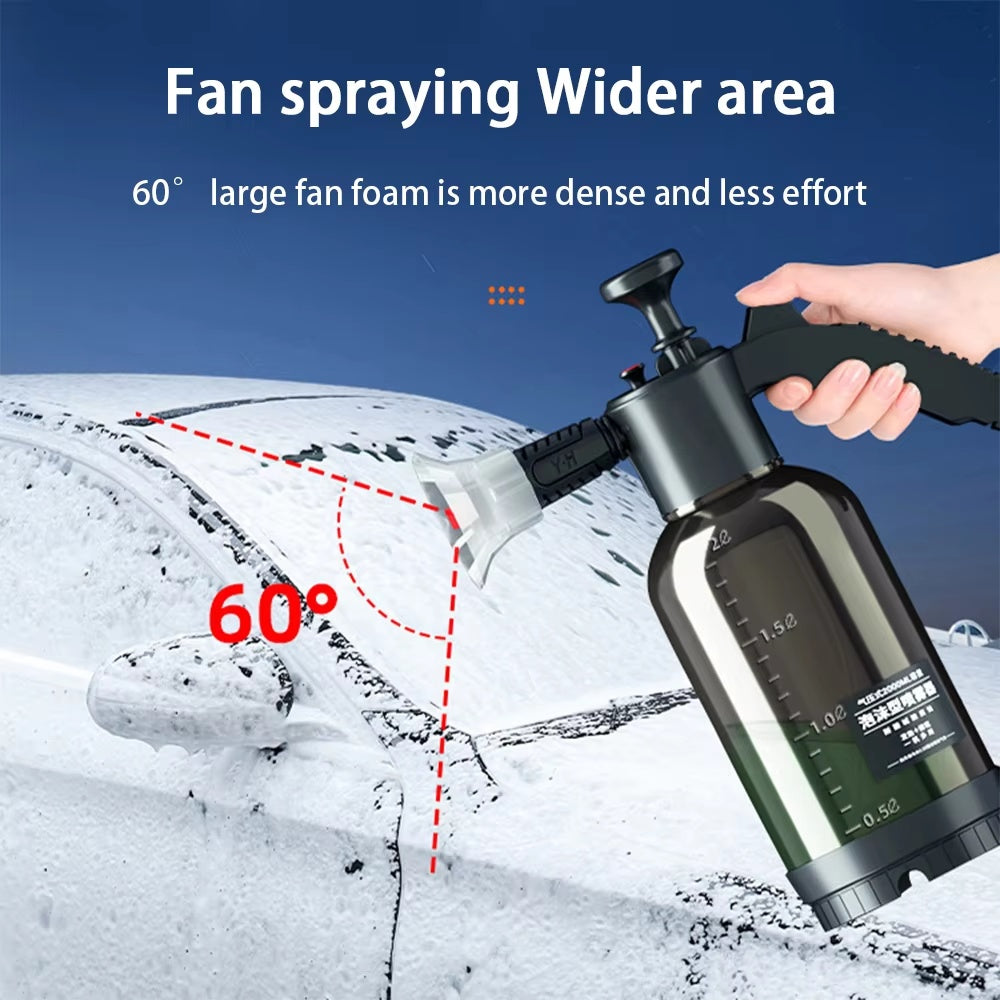 2L Portable Car Wash Foam Sprayer Manual Pneumatic Foam Spray Bottle Thickened High Pressure Explosion Proof Super Foam