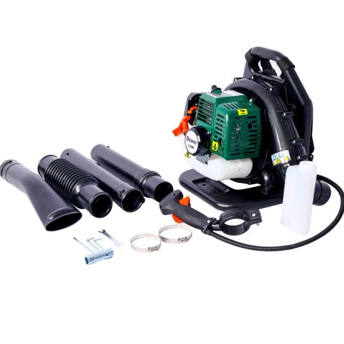 OSAKAPRO 52CC 2-Cycle Gas Backpack Leaf Blower With Extention Tube,green