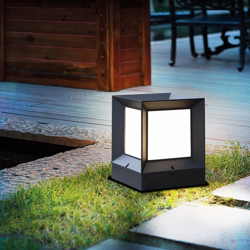 Modern Square Pillar Outdoor Waterproof Landscape Lawn Lamp