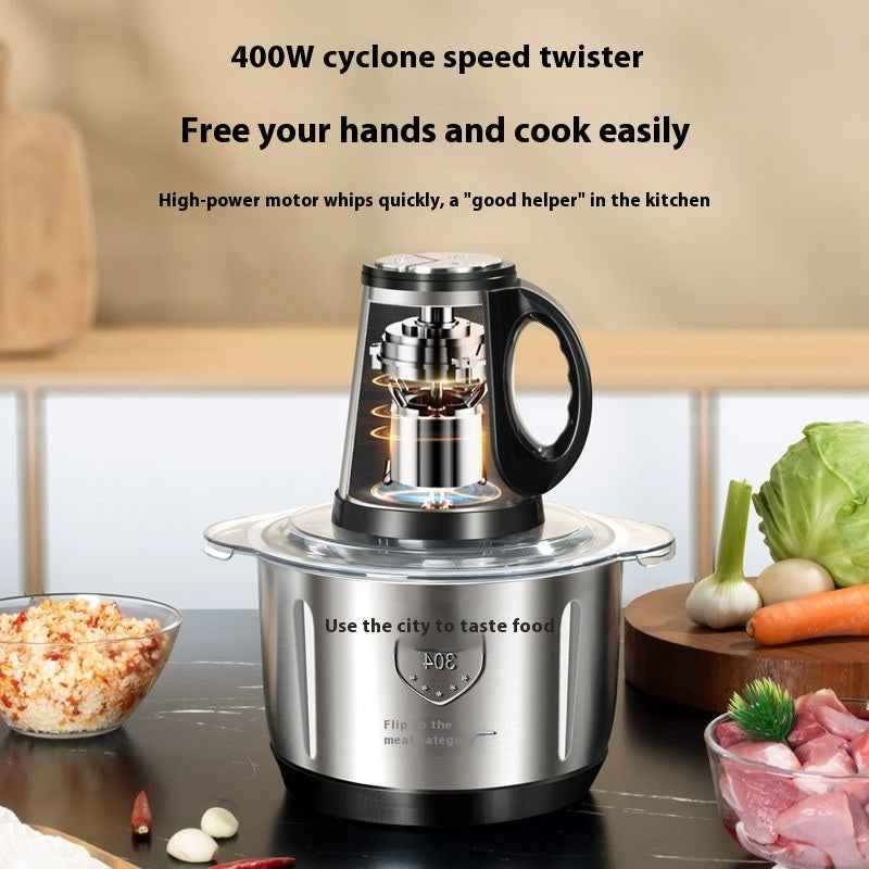 Stainless Steel Meat Grinder Small Household Automatic Cooking Machine