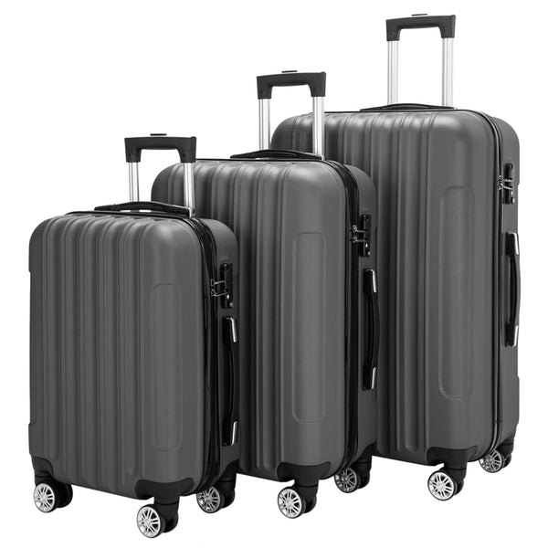 Vertikales 3-in-1-Lenkrad mit Griff, Trolley-Koffer, 20 Zoll, 24 Zoll, 28 Zoll, ABS-Aluminiumlegierung, Trolley, klassische Farbe – Dunkelgrau