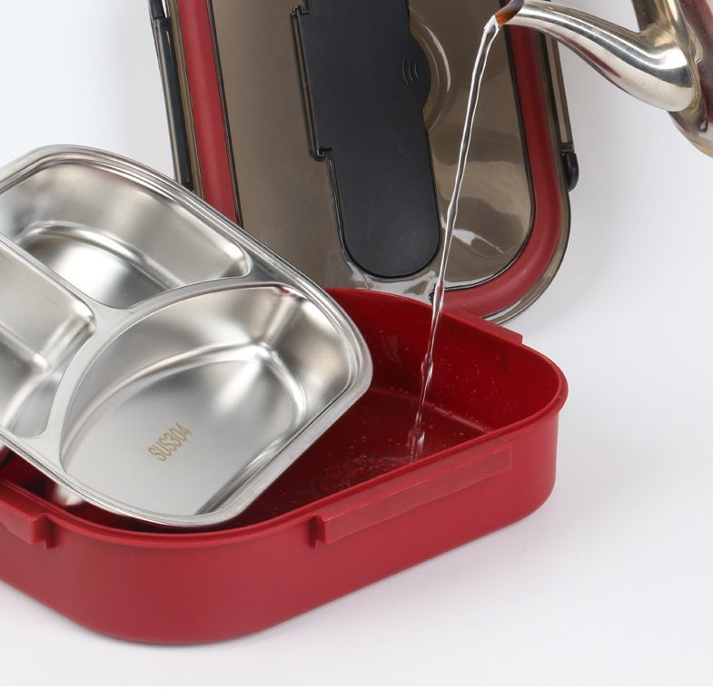 304 Thermal Insulation Portable Separated Stainless Steel Lunch Box