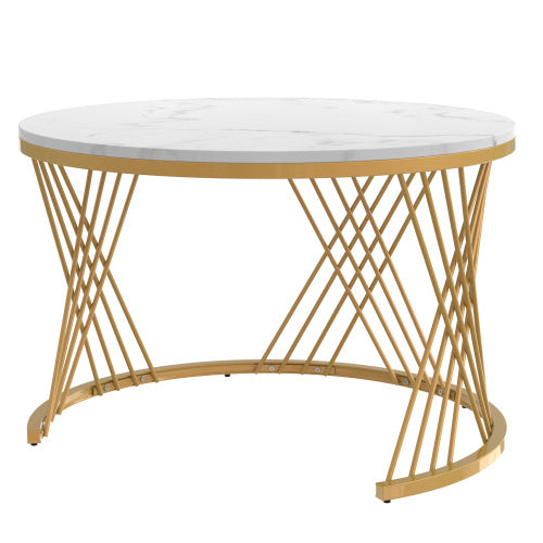 Fibreboard Metal Round Coffee Table