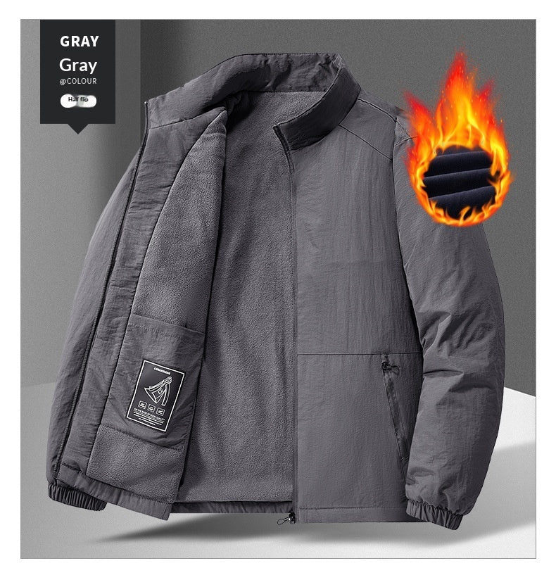 Mens Casual Padded Stand-collar Sports Jacket