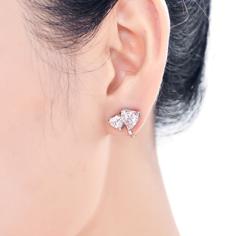 Headwear Set Two-Piece Accessories Necklace Earrings Zircon Jewelry