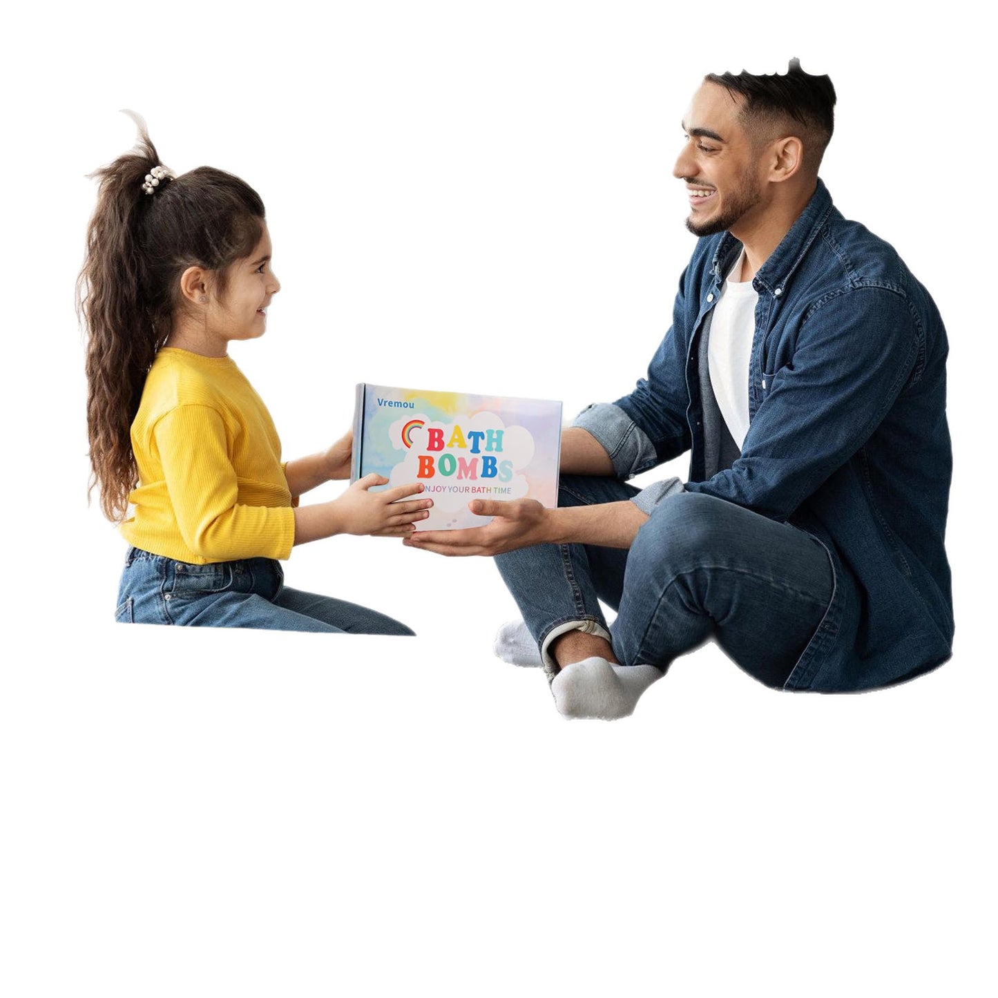 Glow-in-the-Dark Doll-Shaped Bath Bombs - Kids Bath Time Fun Set with Fizzing Bubble Foam