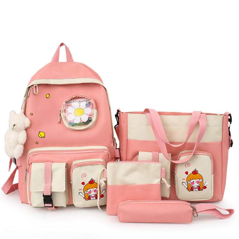 Schoolbag Girl Girl Cute High School Student College Student Large Capacity Backpack