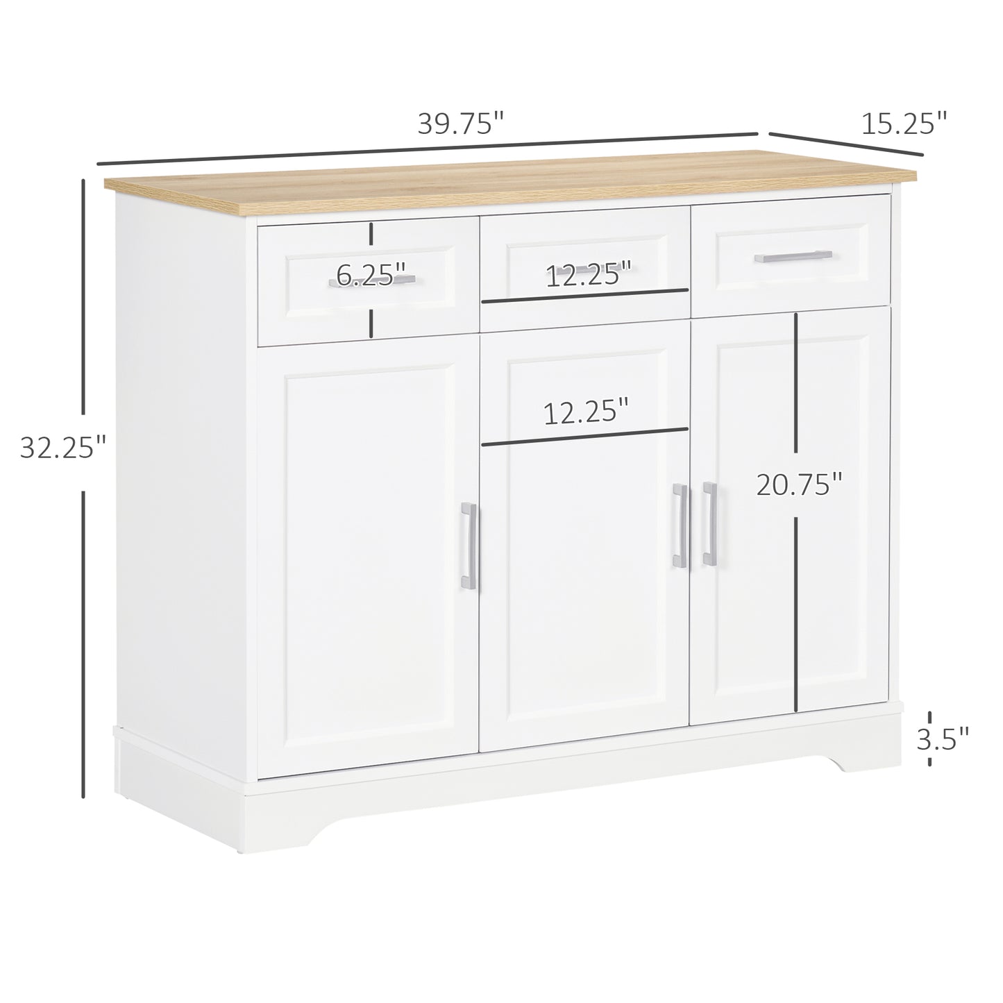 Modern Kitchen Sideboard Buffet Cabinet with Storage