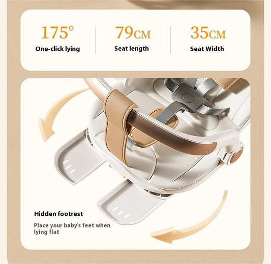 Four-wheel Children Infants Two-way Reclining Trolley Lightweight Folding