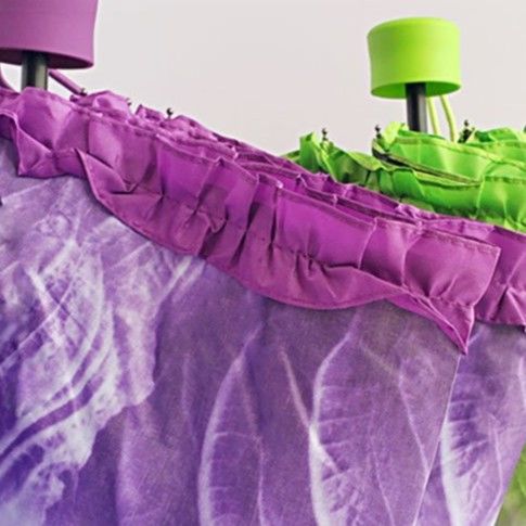 Cute Cabbage Purple Sweet Umbrella Folding Sun Protection Umbrella For Men