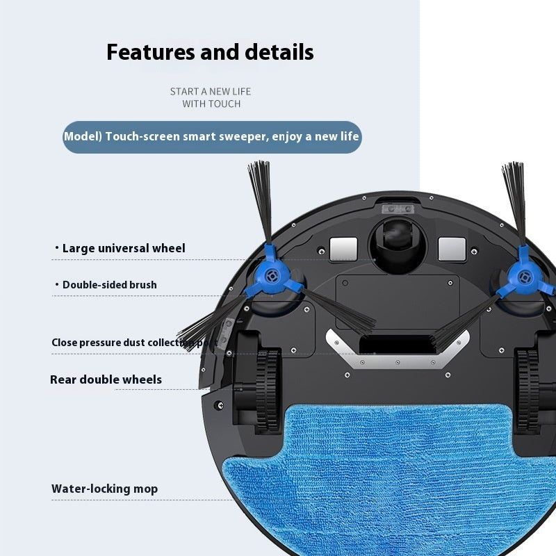 Scanning, Suction And Dragging One Lazy Cleaning Machine